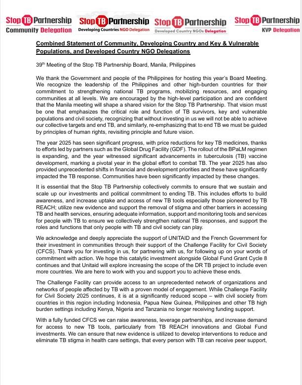 Together from Manila and Beyond — We Can End TB